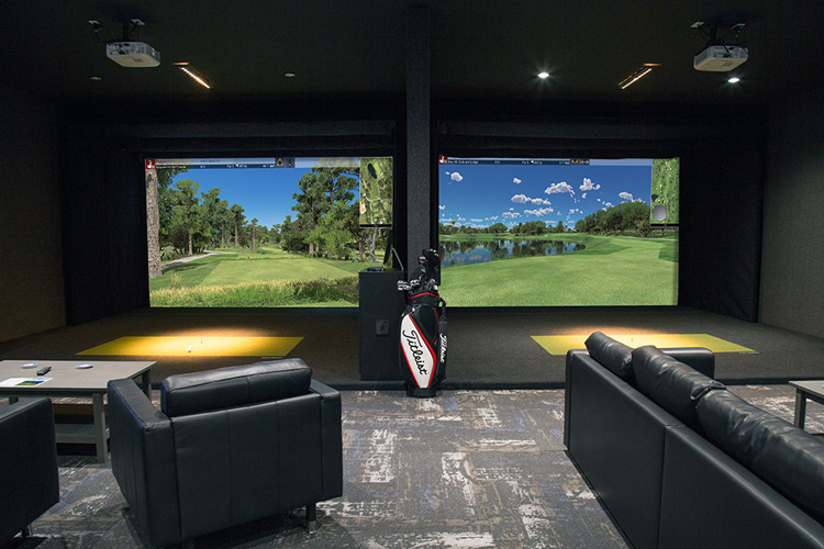 Commercial installation of golf simulator